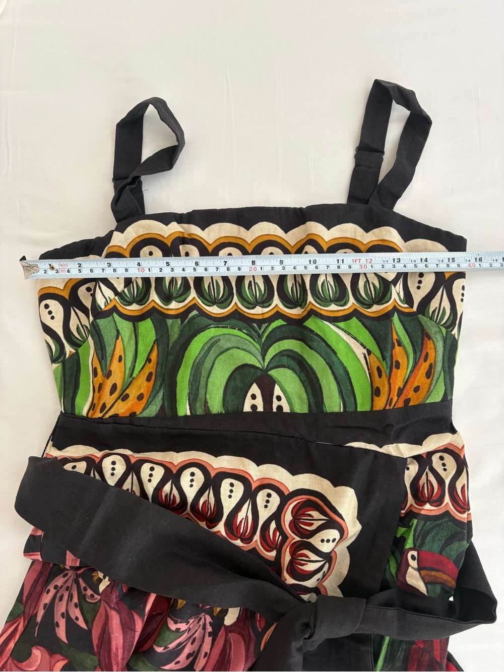 NWOT Farm Rio Off-White Coconut Tree Flow Lenzing™ Ecovero™ Euroflax™ Dress S - Picture 12 of 16
